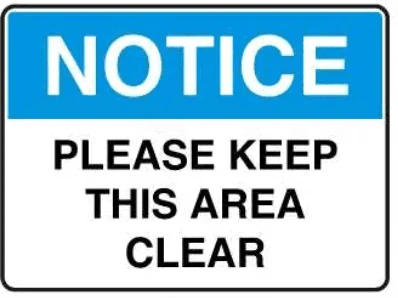 NOTICE - PRIVATE VEHICLES ARE NOT PERMITTED TO PARK ON SITE – Part No. NT 12